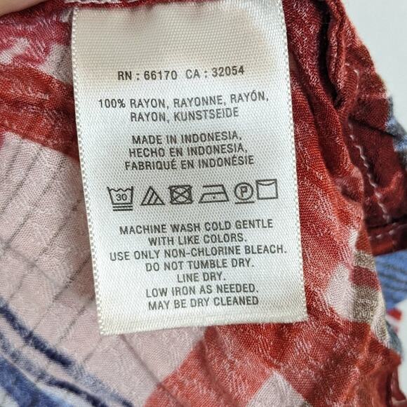 Anthropologie Maeve Lila Tiered Plaid Tunic Top - Picture 5 of 8